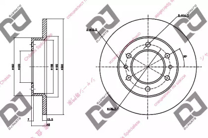 Тормозной диск DJ PARTS BD1263